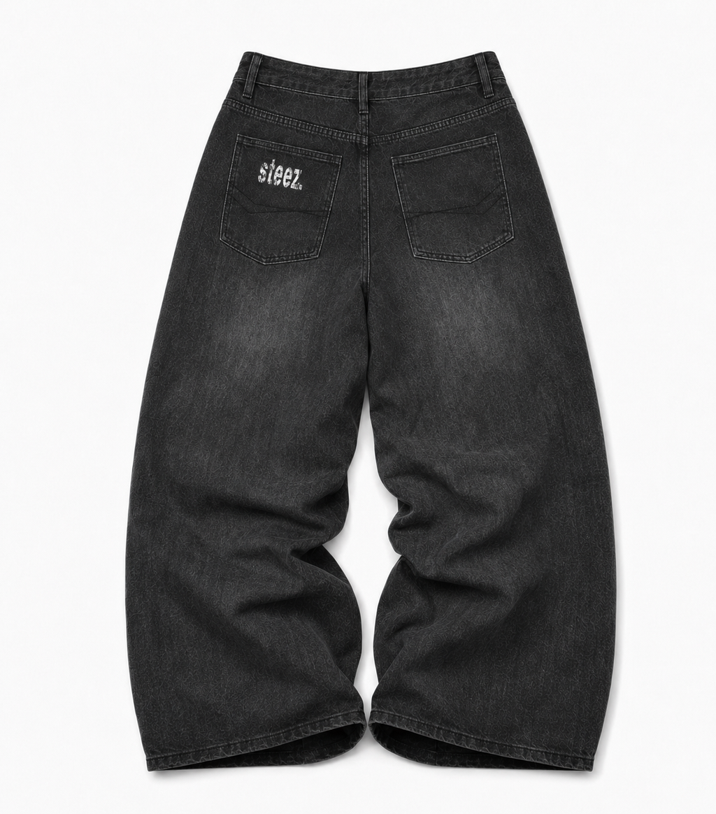 Black Freeride Baggy Jeans