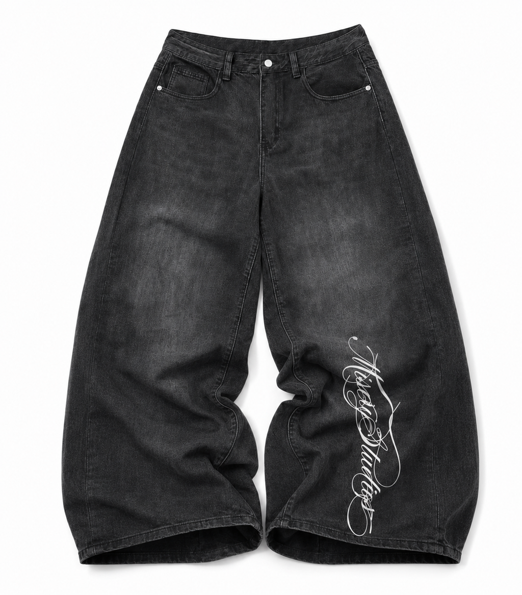 Black Freeride Baggy Jeans